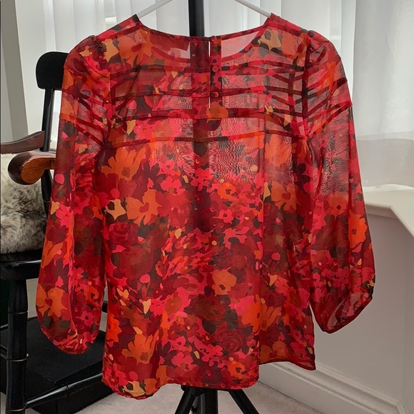 NWT Ann Taylor Loft floral blouse - Picture 5 of 8